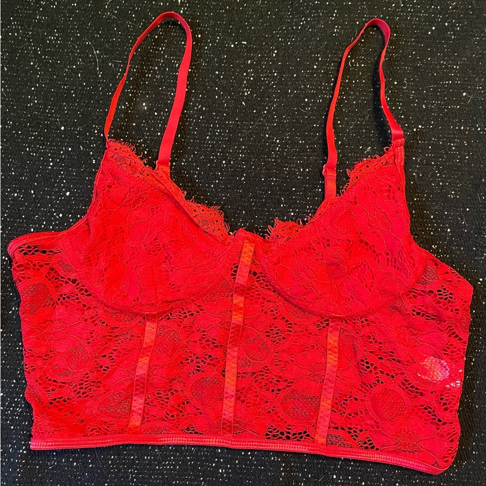 Red Lace Bralette